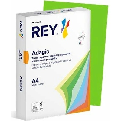 REY Adagio Farebný papier A4 80 g zelený