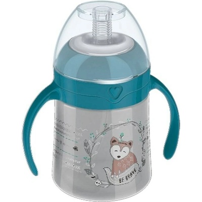 LOVI Hrnček so zaťaženou slamkou Be brave 150 ml