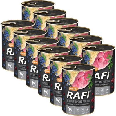 RAFI Рафі Възрастен GF Пате с Говежди Трип и Свински Шунка 12 x 400 г