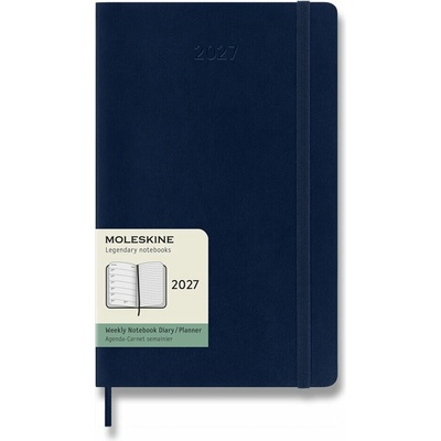 Moleskine A5 Týždenný 2027 Modrý