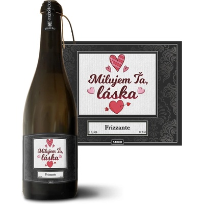 Sablio Milujem ťa, láska Prosecco biele suché šumivé víno 10,5 % 0,75 l (holá fľaša)