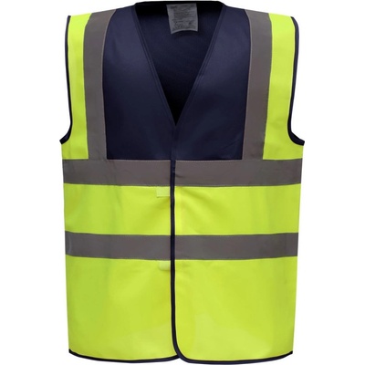 Yoko vesta HVW100 Hi Vis výstražná Navy žltá fluorescent