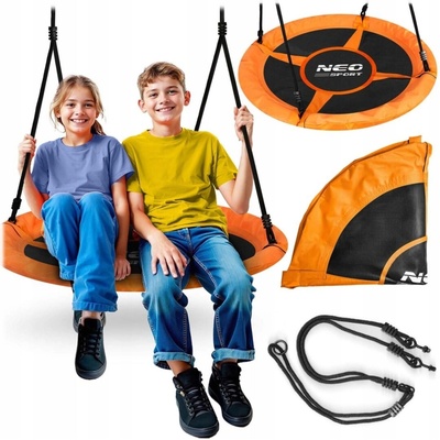 Neo-Sport Záhradná hojdačka bocianie hniezdo Swingo 100cm oranžová