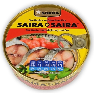 Sokra Saira sardinela v rajčatové omáčce - 240 g