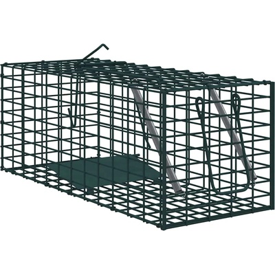 vidaXL Капан за животни Зелен 31 x 13 x 12см Стомана (42017309)