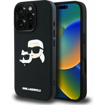 KARL LAGERFELD 3D Rubber Double Heads Back Cover за iPhone 16 Pro Black Karl Lagerfeld | Lilav | ЖЕНИ | UNI