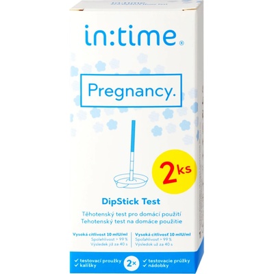 Primeros Intime tehotenský test DipStick s kalíšky 2 ks