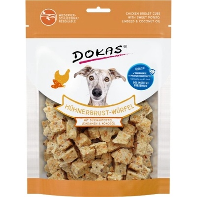 Dokas mrazom sušené kuracie kocky s batátmi a ľanovým semienkom 150 g