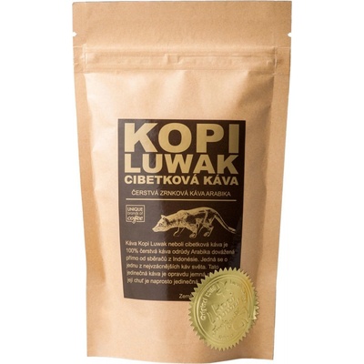 Kopi Luwak Cibetková Káva Arabika Sidikalang zrnková 50 g