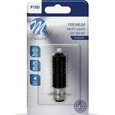 M-Tech P15d-25-1 3570SMD 12 V/24 V biele LB571W-01B