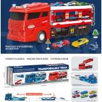 Armtoys ДЕТСКИ КАМИОН АВТОВОЗ СЪС СГЪВАЕМА РАМПА И 6 МЕТАЛНИ КОЛИ