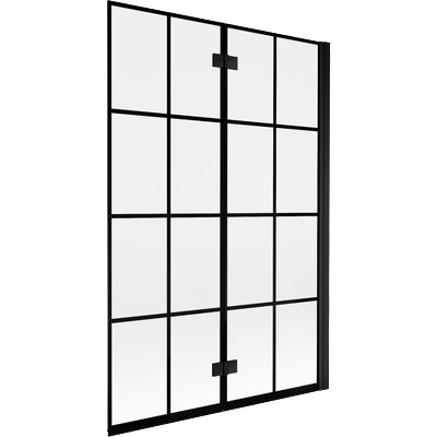 Mexen Mist душ кабина 2-крилна дясна 120 x 150 см, черна решетка, черен - 8A9-120-002-70-77-P (8A9-120-002-70-77-P)
