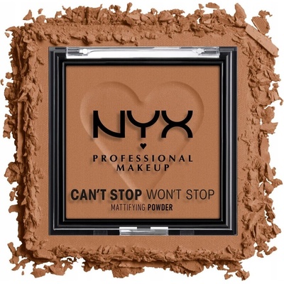 NYX Professional Makeup Can't Stop Won't Stop Mattifying Powder zmatňujúci púder 08 Mocha 6 g