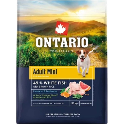 ONTARIO Adult Mini Fish & Brown Rice 2, 25 кг