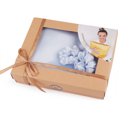 Prima-obchod Sada na spaní, saténový povlak na polštář a gumička, barva 10 modrá pomněnková – Hledejceny.cz