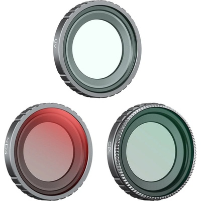 K&F Concept 3pcs Filter Kit, UV+CPL+ND4, HD, Anti-Reflection Green Coating, Waterproof K&F Concept