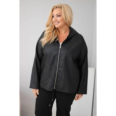Kesi Plus size dámska bunda čierna