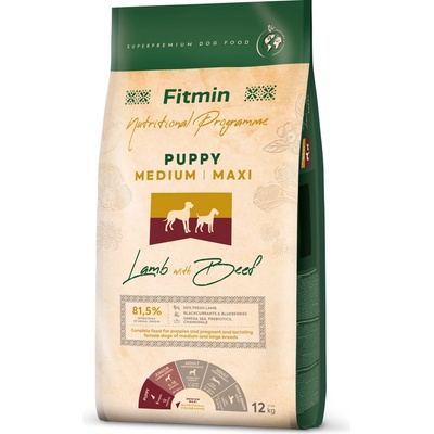 Fitmin Medium Maxi Puppy Lamb Beef štěňata 12 kg