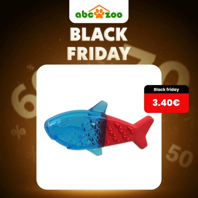 Dog Fantasy Žralok chladící červeno modrá 18 x 9 x 4 cm