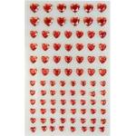 Arpex Heart-shaped Self-adhesive Crystals (84 pcs) Red (WA8922)