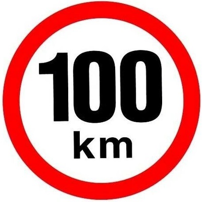 Samolepka omezení rychlosti 100 km/hod D=150mm