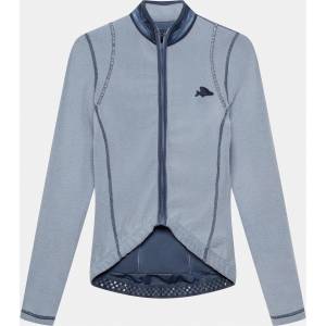 CafÉ du cycliste Дамска фланелка с дълъг ръкав за колоездене CAFÉ DU CYCLISTE Women's Emilie Cycling jersey - Cold Dye Denim Blue - размер XL (156-3135-0316)