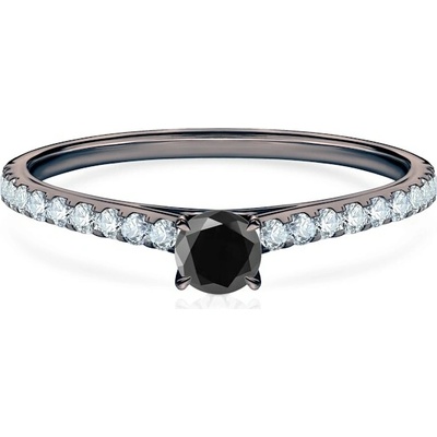 Savicki Zásnubný prsteň Share Your Love čierne zlato čierny diamant SYL P4 CZD DIA CZ