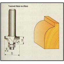 Tvarová fréza Stavtool P70708 do dřeva 12,7x12,7x19mm