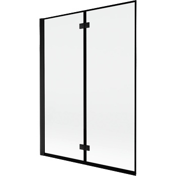 Mexen Mist двукрилен наляво душ параван 130 x 150 см, черна рамка, черно - 8A9-130-002-70-70-L (8A9-130-002-70-70-L)