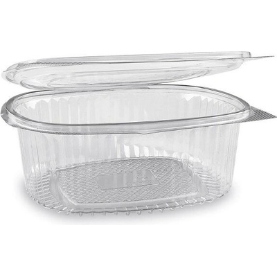WIMEX. 77810 plastová miska oválna 1000ml s integrovaným viečkom, 18,4 x 15,8 x 6,8 cm, priehľadná