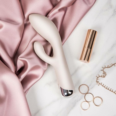 Satisfyer Spinning Rabbit 1 Beige králíček s funkcí rotace