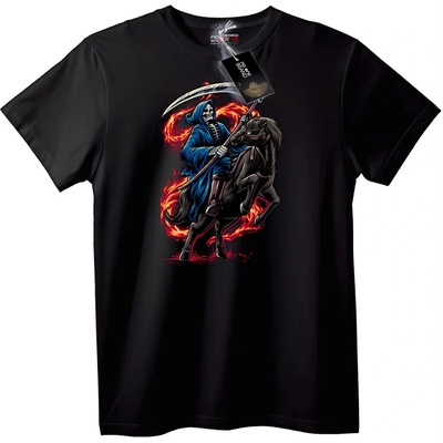 NOONEBRAND Тениска Мрачен Жътвар Огнена Къща - 7XL, Black