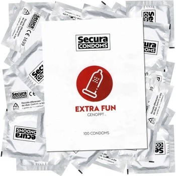Secura 100 бр. Релефни презервативи Secura Extra Fun
