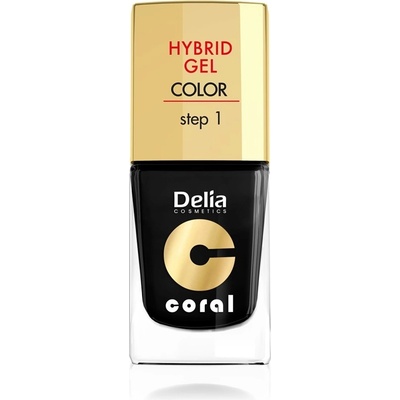 Delia Hybrid Coral Gel lak 26 černá 11 ml