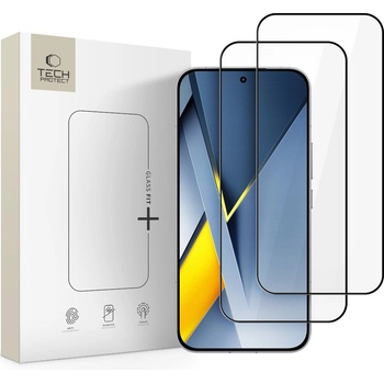 Tech-Protect 2 x Стъклен протектор за дисплей на Xiaomi Poco F8 Ultra от Tech-Protect Glass Fit+ - Black (5906302352661)