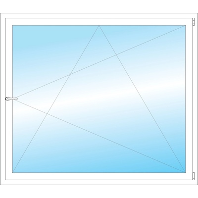 Okna Hned Plastové okno 1350 x 1550 mm bílé otevíravé a sklopné pravé