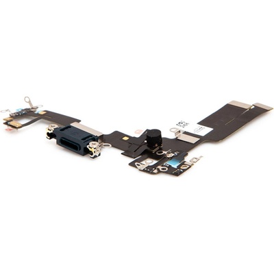 AppleMix Napájecí a datový konektor s flex kabelem + mikrofony pro Apple iPhone 14 - černý - kvalita A+
