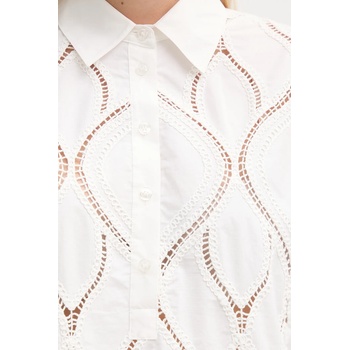 MOS MOSH Памучна блуза Mos Mosh NOLIN дамска в бяло с изчистен дизайн 174010 (174010)