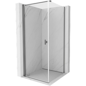 Mexen Mist-B отваряема душ кабина 85 x 85 см, прозрачна, gun metal - 8A2T-085-085-95-00 (8A2T-085-085-95-00)