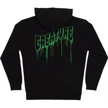 CREATURE LOGO OUTLINE DRIP ZIP HOODED HEAVYWEIGHT SWEATSHIRT BLACK