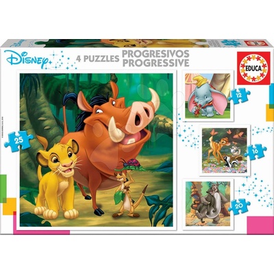 Educa Lví král Disney progresivní 12,16,20,25 dílků