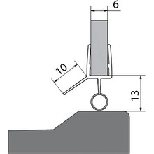 Polysan VITRA LINE těsnění na dveře (okapnička) 1000mm, na sklo 6mm 309D-06