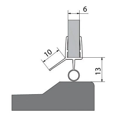 Polysan VITRA LINE těsnění na dveře (okapnička) 1000mm, na sklo 6mm 309D-06 – Zbozi.Blesk.cz