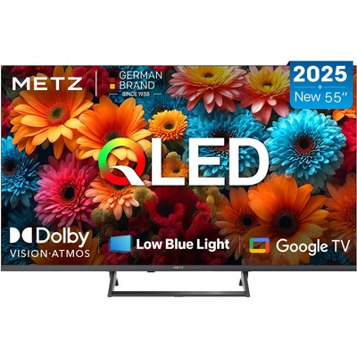 Телевизор METZ 55MQF7500Z - 55" 3840x2160 UHD QLED SMART TV, 120Hz, Google TV, Frameless, 139см (55MQF7500Z)