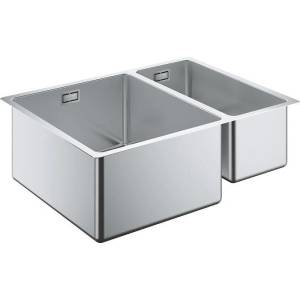 GROHE Кухненски умивалник с две купи от неръждаема стомана K700U, 585 x 440 mm (31577SD0) Мивка за вграждане