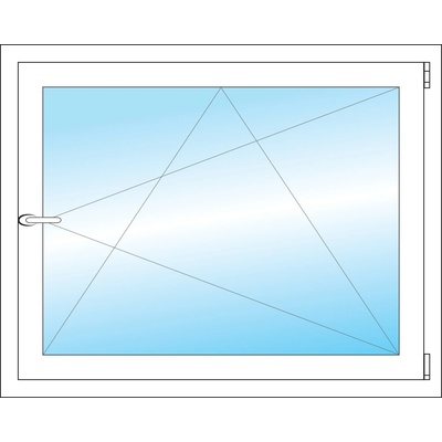 OKNA HNED 100x80 cm (1000x800 mm) bílé otevíravé a sklopné pravé – Zbozi.Blesk.cz