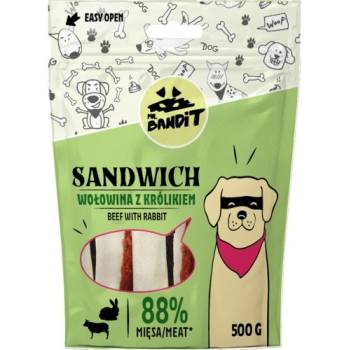 VetExpert Mr. Bandit SANDWICH beef and rabbit - лакомство за куче, ленти сандвич с говеждо и заек, 500 гр - Полша