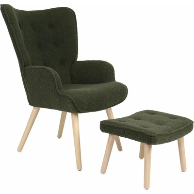 Autronic Paris II + taburet masiv látka zelená