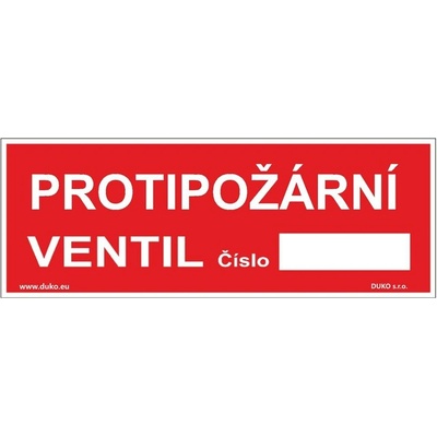 DUKO PROTIPOŽÁRNÍ VENTIL Formát: 150 x 55 mm