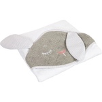Canpol babies Хавлия с качулка Canpol - Bunny, 100х100 cm, Сива (26/803_gry)